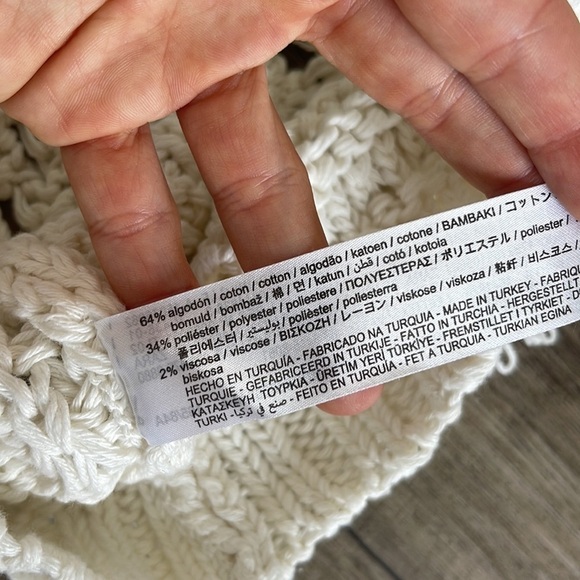 Zara open knit fringe trim sweater - Picture 12 of 14